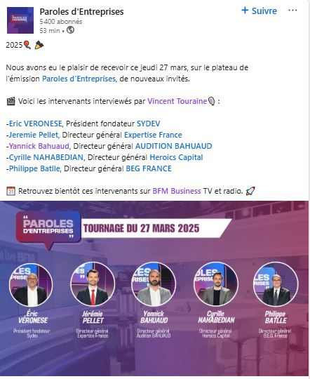 post LM Yannick Bahuaud, audition bahuaud